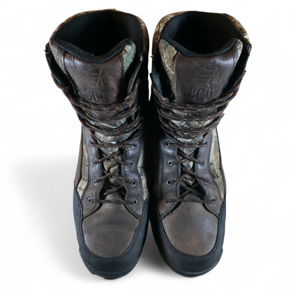 LaCrosse Men's 8" Camo 800G Hunting Boots Lace Up Leather Waterproof Size 14